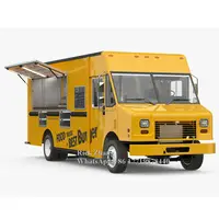 OEM ticari mobil elektrikli gıda kamyonu satılık paslanmaz çelik Hot Dog gıda arabaları sokak Dicing Van Fast Food aperatifler