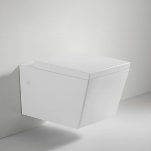 Villa commerciale décor à la maison couleur mate une pièce toilette suspendue au mur p-trap toilette de salle de bain en céramique allongée - Product Image 4