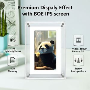 Marco <span class=keywords><strong>Digital</strong></span> de Fotos con Pantalla IPS de 7 Pulgadas, 4GB, Batería Recargable, <span class=keywords><strong>Álbum</strong></span> <span class=keywords><strong>Digital</strong></span>, Video, Imagen, NFT, Acrílico, LCD - Product Image 3