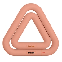 Ensemble d'haltères triangulaires en silicone antidérapants pour femmes 7LBS 10LBS Ensemble d'haltères pour musculation Yoga Exercice bras