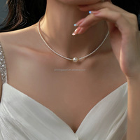 Duo de perles contrastées: 3mm Seed & 9-11mm Edison Collier Bracelet Rond Satin-Lustre Valeur Chef-d 'œuvre Ensemble de bijoux minimaliste