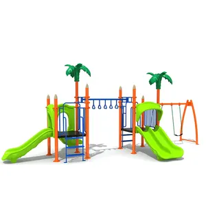 HX-230610-H1 parco giochi per bambini nel cortile esterno con scivolo in plastica