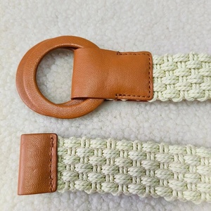 <span class=keywords><strong>Cintura</strong></span> in cotone intrecciato da <span class=keywords><strong>donna</strong></span> all'ingrosso per fabbriche, con fibbia rotonda, <span class=keywords><strong>cintura</strong></span> <span class=keywords><strong>beige</strong></span> intrecciata alla moda con fibbia ad ardiglione in lega - Product Image 5