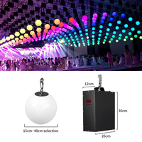 Système d'éclairage cinétique LED DMX 100W pour scène de mariage avec boule de plafond 3D à mélange RVB et construction métallique