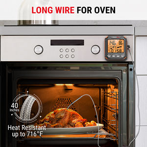 Termometer BBQ nirkabel dengan <span class=keywords><strong>probe</strong></span> tahan tinggi, termometer panggangan <span class=keywords><strong>Oven</strong></span> makanan memasak dengan Timer - Product Image 2