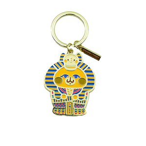 Llavero de metal esmaltado duro metálico, diseño de león y esfinge egipcios, recuerdo, regalo, moneda, imán para nevera, marcapáginas, pin, llavero personalizado - Product Image 1