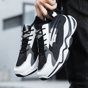 Zapatos Deportivos de Piel Transpirable para Hombre, Estilo Skateboard, Tendencia 2025, Zapatos para Correr con Suela Gruesa, Estilo Casual para Caminar - Product Image 4