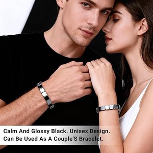 <span class=keywords><strong>Bracciale</strong></span> in ematite con perline quadrate di <span class=keywords><strong>ossidiana</strong></span> naturale, per alleviare lo stress, souvenir curativo, regalo festivo, adatto per uomini e donne - Product Image 5