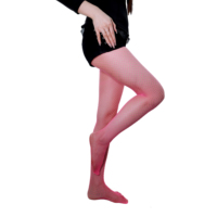 Bas sexy résille sans couture rose fluo