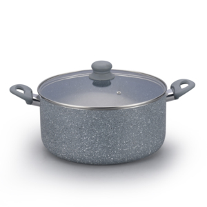 Olla de aluminio antiadherente con revestimiento de mármol y protector de silicona, utensilios de cocina - Product Image 3