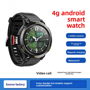 새로운 전자 스마트폰 시계 4G 플러그인 카드 방수 혈압 심박수 블루투스 다기능 시계 - Product Image 1