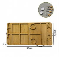 Planche à fromage pliable en stock, plateau de charcuterie portable pour fruits, pain, aliments cuits et beurre, planche de service et de découpe en bois