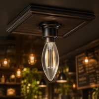 Échantillon gratuit d'ampoules LED à filament en verre transparent B35 E14 à économie d'énergie, lampe à filament LED 2700K à CRI élevé, lampe à bougie LED pour luminaires en cristal LED