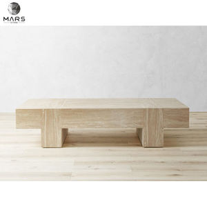 Thiết kế hiện đại màu vàng <span class=keywords><strong>travertine</strong></span> đồ nội thất Thổ Nhĩ Kỳ mài màu be <span class=keywords><strong>travertine</strong></span> bệ Bàn cà phê - Product Image 4