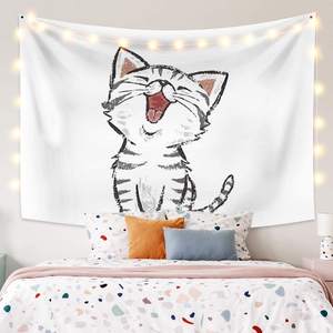 Настенные флаги с мультяшными котиками, украшающие комнату, милые настенные флаги с животными, гобелены для детской комнаты - Product Image 4