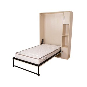 Lit mural sur mesure taille simple avec armoire, <span class=keywords><strong>pieds</strong></span> manuels, structure tout acier, montage facile, kit de quincaillerie <span class=keywords><strong>pour</strong></span> lit Murphy - Product Image 3