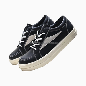 Chaussures de sport décontractées de luxe pour hommes, style montantes à plateforme, de marque Rickks, noires, à lacets, légères et souples - Product Image 2