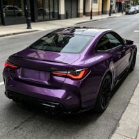 Film de covering liquide métallisé violet nuit en rouleau complet, vinyle PET amovible sans bulles pour tuning automobile, commande en gros