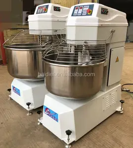 Máquina en espiral para amasar 200kg, mezclador comercial de masa de pan para línea de producción de panadería, industria de harina, 125kg