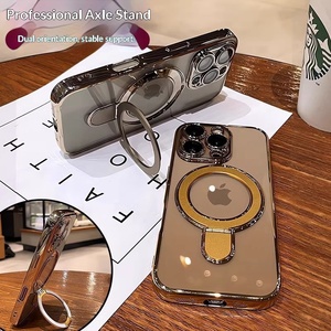 เคสโทรศัพท์มือถือแบบมีขาตั้งแม่เหล็กเคลือบผิวแบบนุ่ม มองไม่เห็น สำหรับ <span class=keywords><strong>iPhone</strong></span> 17 16 15 14 13 12 11 Pro Max ป้องกันรอบด้าน - Product Image 3
