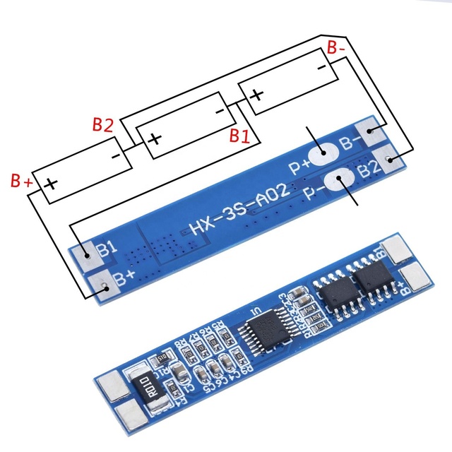 Tobnice 3S 12V 8A Li-ion 18650 Battery Charger with 11.1V/12.6V 8A BMS Protection Board PCBA Model PCBA250102 Made in Shenzhen