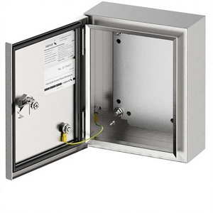 SAIPWELL Çin NEMA 4X 304 Paslanmaz Çelik Elektrik Kutusu 10x8x4 İnç Dış Mekan Bağlantı Kutusu Montaj Plakası Duvar - Product Image 1