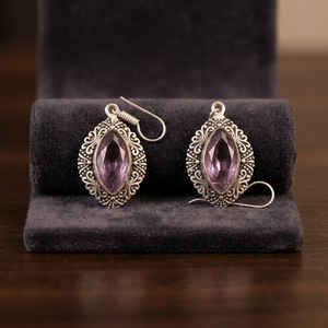 AAA Quality <b>Silver</b> Plated Handmade Women's Light Blue Marquise Shape <b>Drop</b> <b>Earrings</b> with Zircon Stones for Party Occasions - Product Image 3