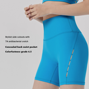 Pantalones Cortos de Ciclismo YOGA Secretsculpt Butterlift Sin Costura Delantera, de Cintura Alta, para <span class=keywords><strong>Mujer</strong></span>, para Entrenamiento, Gimnasio, con Efecto Push-Up - Product Image 1