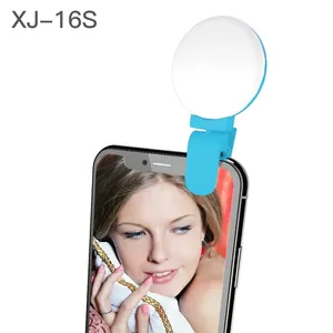 Led selfie flaş dolgu sağ ışık selfie flaş ışığı bi-renk sıcaklığı cep telefonu kamera için