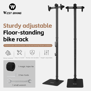 Support de vélo sur pied robuste et réglable WEST BIKING, gain de place, support multifonction pour réparation de vélos de route - Product Image 1