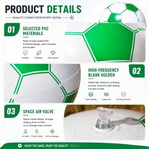 Ballon de football gonflable en PVC avec logo personnalisé, jouet de plage léger, ballon de sport pour piscine, activités de plein air estivales, cadeaux promotionnels - Product Image 3