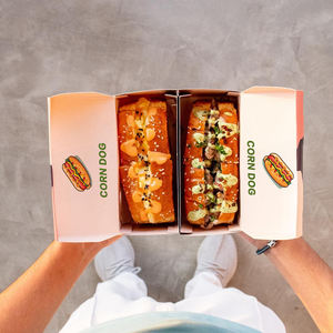 Cajas Ecológicas Personalizadas de Grado Alimenticio Reciclado <span class=keywords><strong>para</strong></span> Sándwiches, Baguettes, Hamburguesas, Aros de Cebolla Frita, Pollo Frito y <span class=keywords><strong>Comida</strong></span> <span class=keywords><strong>Francesa</strong></span> - Product Image 1