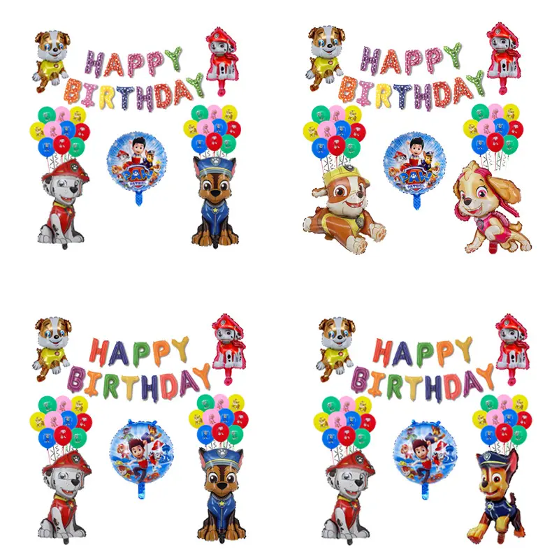 Cartoon Foil Balloons Set Paw Dog Balloon Kids Birthday Party Decoration Party Supplies Hot Sell Patrol