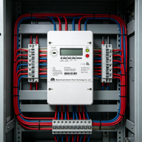 Meter Energi Prabayar Cerdas Tiga Fasa Kelas Akurasi 1.0, Arus Maksimum 100A, Layar LCD, Kredit Prabayar, Mode Ganda 8