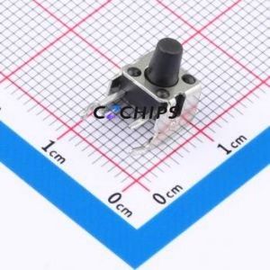 TC-6615-8.0-170g Tactile Switch Bent Lead Through Hole,6x6mm Switch Single Pole Single Throw Round Button 1.7N Right Angle - Product Image 1