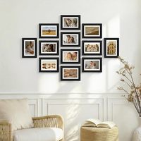 Cadre photo créatif fait main HuaJia 4*6" 5*7" 6*8" 8*10" Cadre photo personnalisé en bois avec plexiglas résistant pour affichage mural/sur table