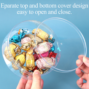 SUNSHING Transparent Round Acrylic Box Empty PS Snacks Sweets Cookie Containers <strong>Chocolate</strong> Jewellery <strong>Rose</strong> Display Case - Product Image 4
