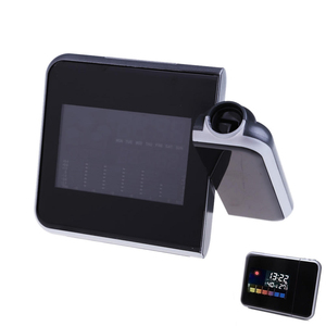 Desktop Clock <b>Digital</b> Alarm Clock with Projector Color Screen Time Projection Clock Multi-function Weather <b>Calendar</b> Time Watch - Product Image 3