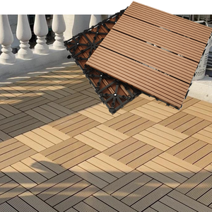 Dalles de terrasse extérieures décoratives en WPC imperméables à bas prix de l'usine SHENGCHENG, dalles de terrasse à emboîtement DIY - Product Image 1