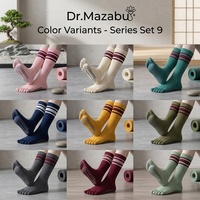 Chaussettes de yoga et de Pilates de luxe antidérapantes à cinq doigts pour femmes, idéales pour le studio, la barre et l'entraînement, 85 % coton