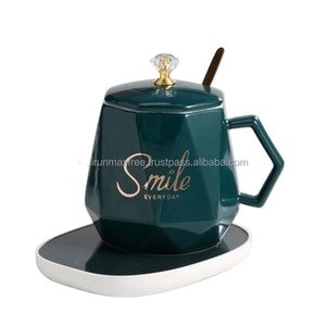 Juego de regalo de cumpleaños personalizado taza termostática eléctrica negra taza calentador café té cerámica carga Usb juego de tazas de calefacción inteligente - Product Image 1