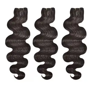 ISWEET Full Length grado 9A 10A cuticola peruviana allineato corpo onda capelli umani fasci trama capelli umani per donna nera