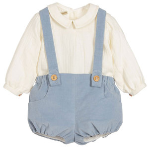 Enfants vêtements bébé vêtements ensembles pour garçons chemises shorts salopette 2 pièces vintage enfants en gros 08AS105375 - Product Image 1