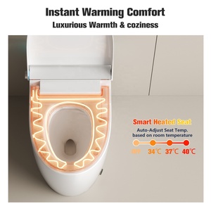 Inodoro Inteligente <span class=keywords><strong>MUBI</strong></span> Versión Simple con Sifón en <span class=keywords><strong>S</strong></span> Alargado, Inodoro Sanitario de Cerámica, WC Eléctrico Automático con Bidé Inteligente - Product Image 3