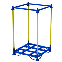 Carter Rack de stockage en acier robuste Usine Vente en gros Conteneur métallique Cage Palette Pneus Supports empilables et détachables