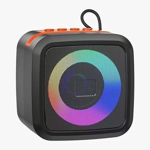 Caixa de Som Portátil Mini Subwoofer para Esportes ao Ar Livre com Luz Ambiente RGB Microfone Cartão TF para Casa e <span class=keywords><strong>Desktop</strong></span> - Product Image 1