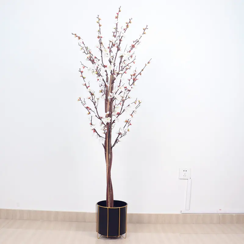Árvore de flor de cereja artificial branca para venda