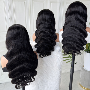 วิกผมแท้แบบ Body Wave สีธรรมชาติ เนื้อนุ่มเป็นลอน วิกผม HD Lace Front  พร้อมผมไลน์ที่ถอนมาแล้ว  วิกผมหนาเต็มศีรษะ - Product Image 4