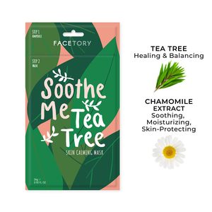 <span class=keywords><strong>Mascarilla</strong></span> Facial de 2 Pasos con Extracto de Árbol de Té y Manzanilla para Calmar, Revitalizar y Eliminar el Acné (Paquete de 5) - Product Image 2