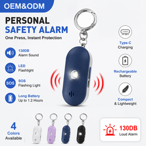 Alarme personnelle de sécurité puissante 130 dB OEM&ODM avec porte-clés pour femmes, enfants et personnes <span class=keywords><strong>âgée</strong></span>s – Dispositif d'autodéfense d'urgence SOS - Product Image 1